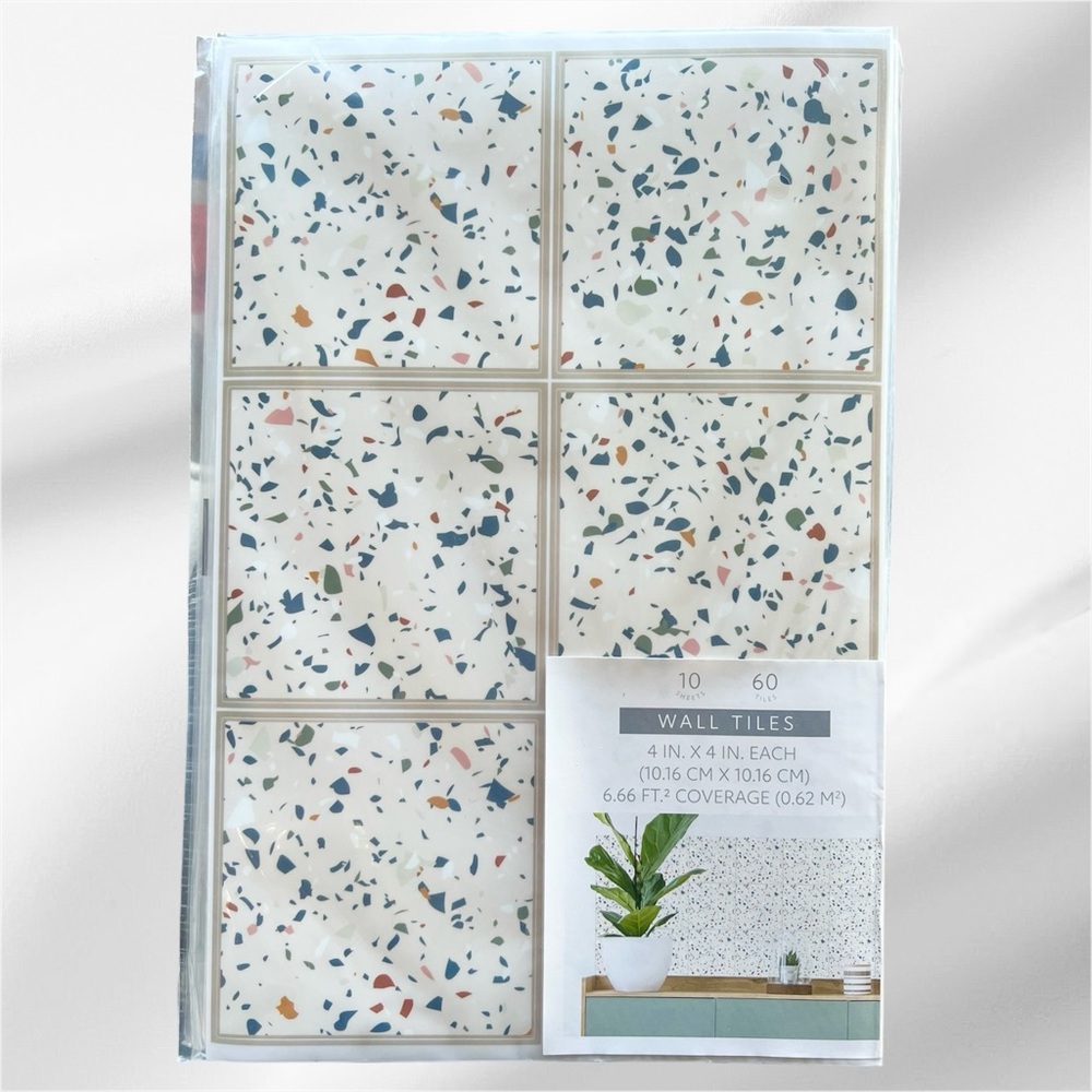 Target Peel & Stick Terrazzo Pattern Wall Tiles - Multicolor 1 pack (60 Tiles)